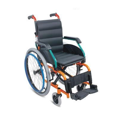 Pediatric Rehabilitation Medical Equipment Folding Manual Aluminum Kids Children Wheelchair