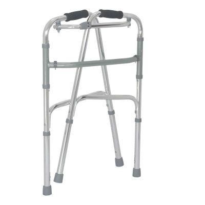 Aluminum Lightweight Foldable Walker with Anti-Slip Tips for Elder or Disabled People