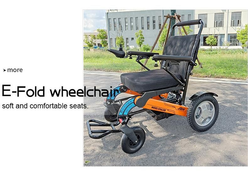 Jbh Manufacturer High Quality Portable Electric Folding Wheelchair Lightweight D12