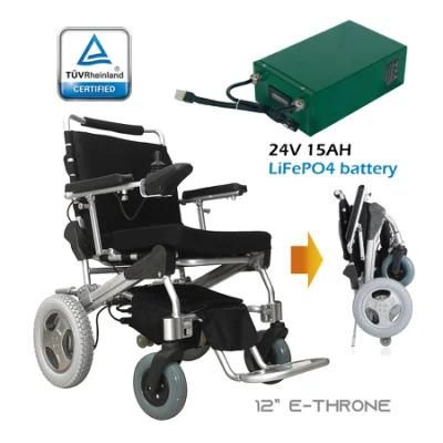 Golden Motor 8&prime;&prime; 10&prime;&prime; 12&quot; E-Throne Folding Wheelchair, Mobility Scooter, Mobility Aid, Power Wheelchair