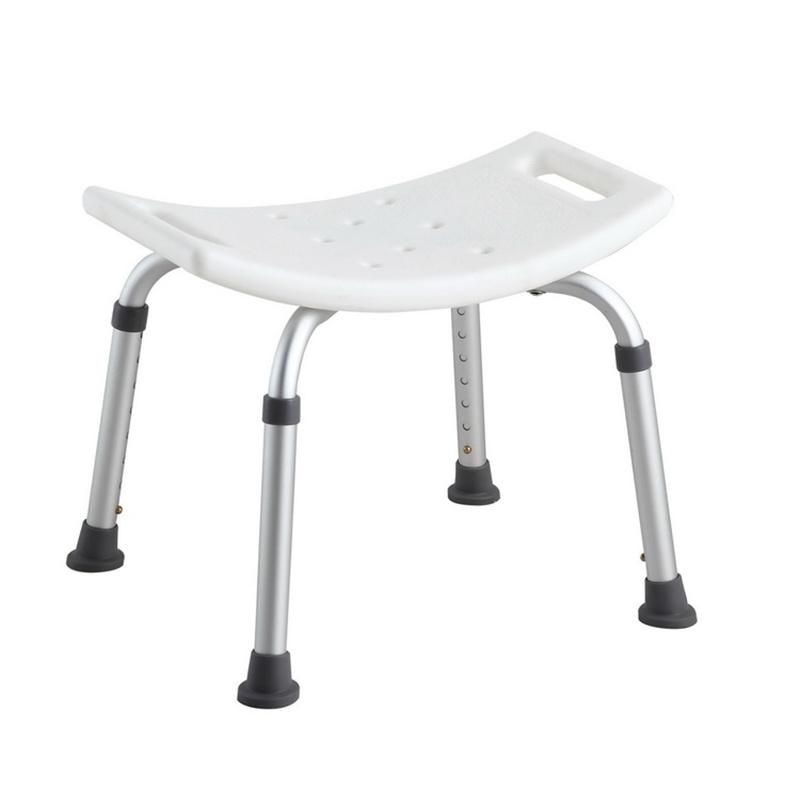 Bathroom Plastic Seat Safety Bath Bench Height Adjustable Anodize Frame Non-Slip Silla PARA Ducha Aluminum Shower Stool Chair