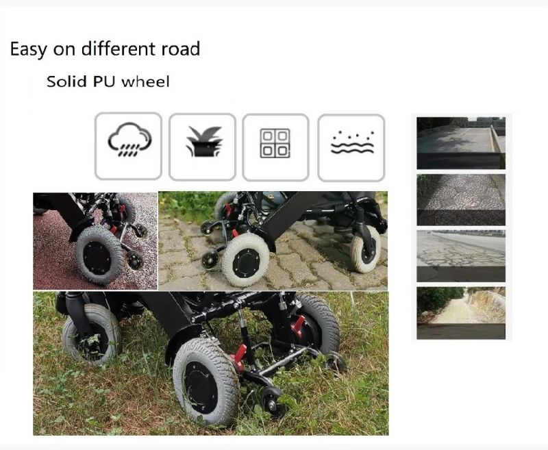 Electromagnetic Racing Sport Basketball Light Weight Brake Aluminum Alloy Electric Mobility Scooter Folding Power Electric Wheelchair for Travel Ce, ISO13485