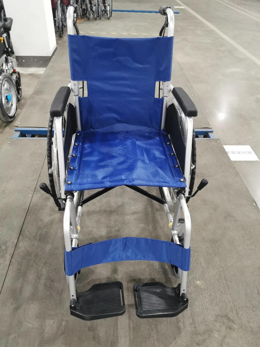 Medical Product Aluminum Alloy Manual Wheelchair for Disabled