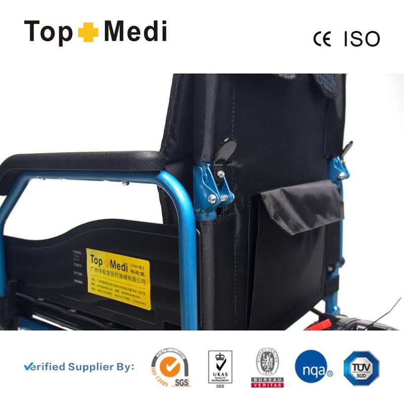 New Style Foldable Electric Wheelchair with Electromagnetic Brake Aluminum Chair Frame