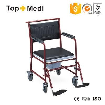 Steel Frame Elder Wheelchair with Bedpan