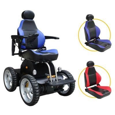 Electric off-Road Stair Climbing Beach Wheelchair with 4 Wheels Driven