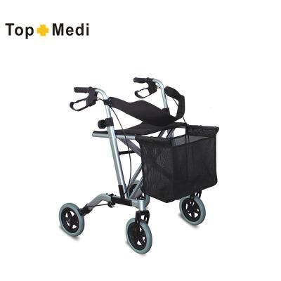 High End Aluminum Foldable Walker Rollator with Hand Brake