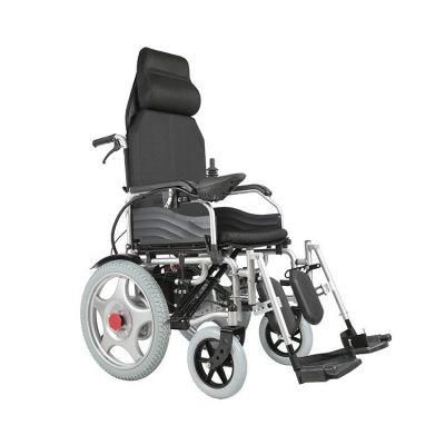 Electric Wheelchair with Manual Reclining Backrest &amp; Elevating Footrest