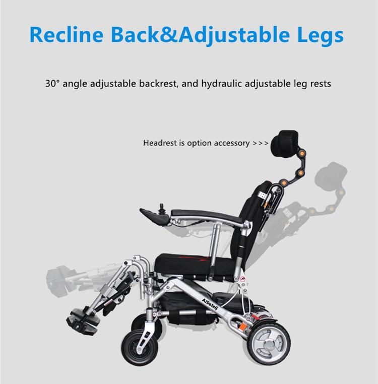 Disabled Orthopaedic Leg Rests Light Folding Electric Power Wheelchair off-Road