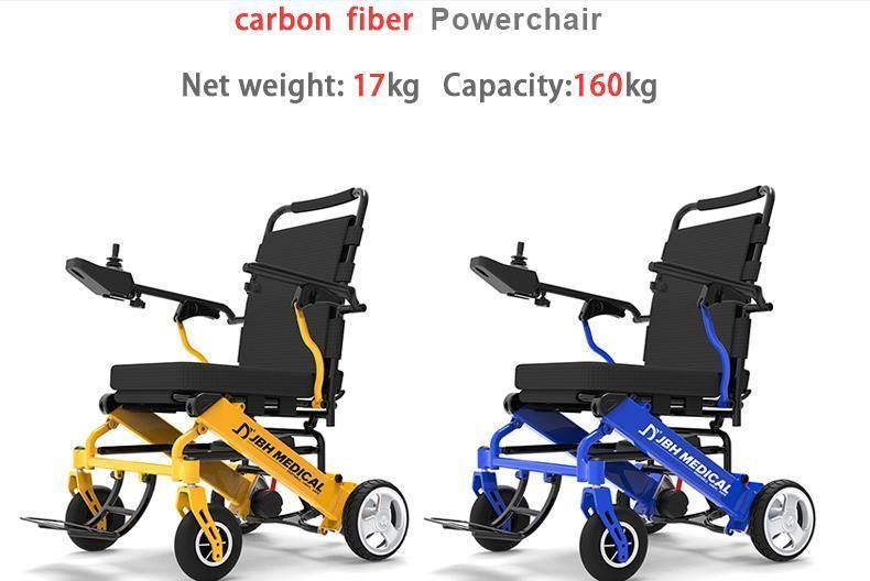 Carbon Fiber Electric Wheelchair Power Wheelchair with Elevating Leg Rests