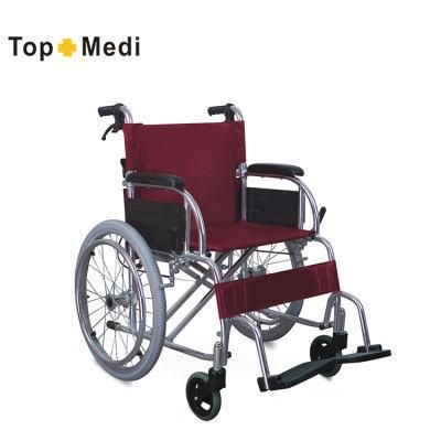 Rehabilitation Therapy Supplies Aluminum Frame Folding Foldable Indoor Outdoor Wheelchair Manual