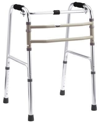 Double Cross Bar 2in 1 Aluminum Light Weight Folding Walker Frame