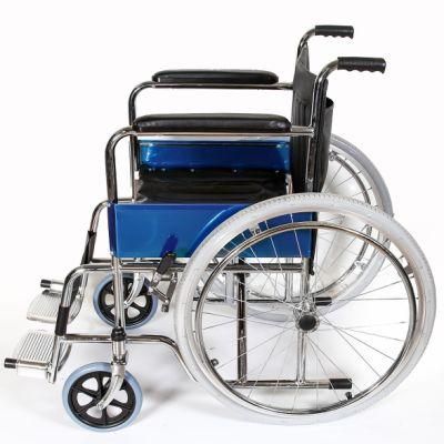 Aluminum Frame Folding Head Aid Manual Wheelchair for Elderly People