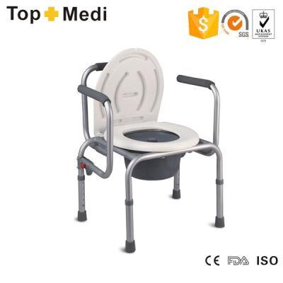 Cheap Comfortable Commode Wheelchair with Bedpan