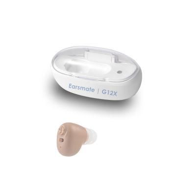New Adjustable Analog Hearing Aid Case Rechargeable Portable Earsmate Hearing Aids Product for Seniors Cheap Price G12-X