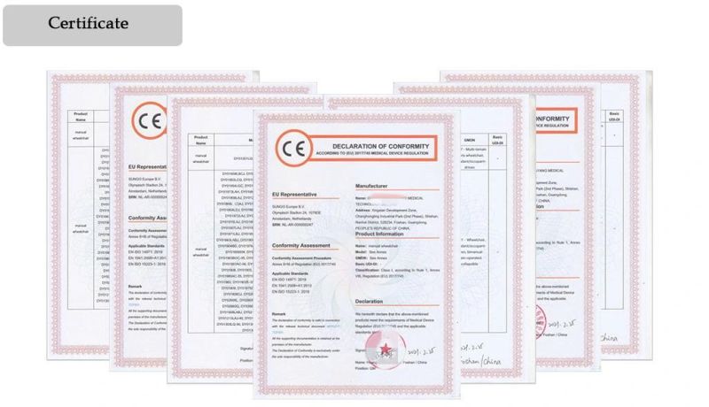 Medical Equipment Portable Safety and Comfortable Manual Wheelchair