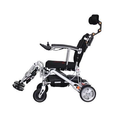 Adjusting Legrest Folding Aluminium Electric Wheelchair Lightweight