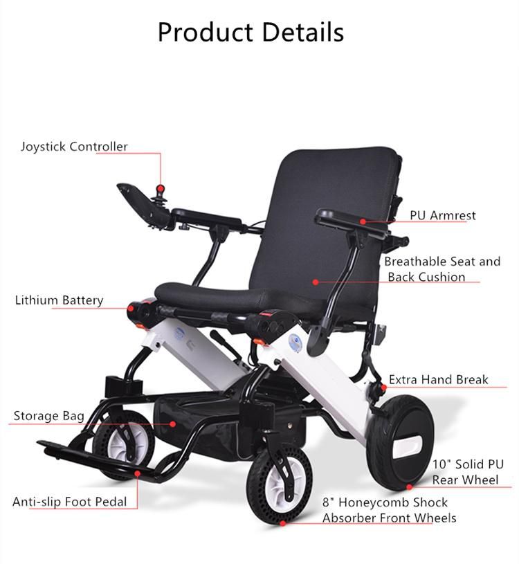 250W Brushless Motor Light Foldable Portable Electric Wheelchair