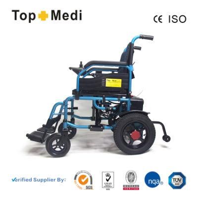 Portable Lightweight Folding Wheel Chair Heavy Loading Electric Power Wheelchair