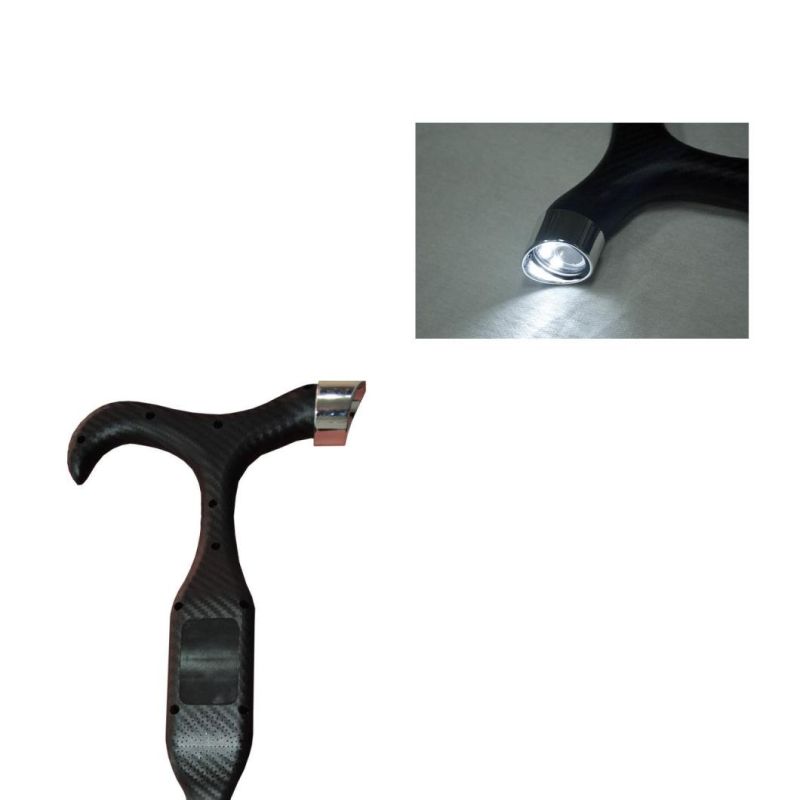 Smart Aluminium LED Light Walking Sticks Telescopic FM Sos Flashlight GPS Positioning Cane