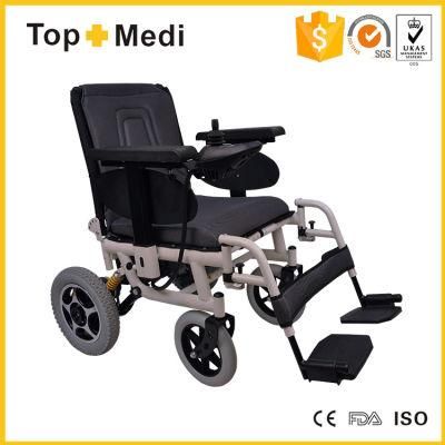 Electric Wheelchair Folding Reclining Wheelchair Made in China Topmedi Tew888