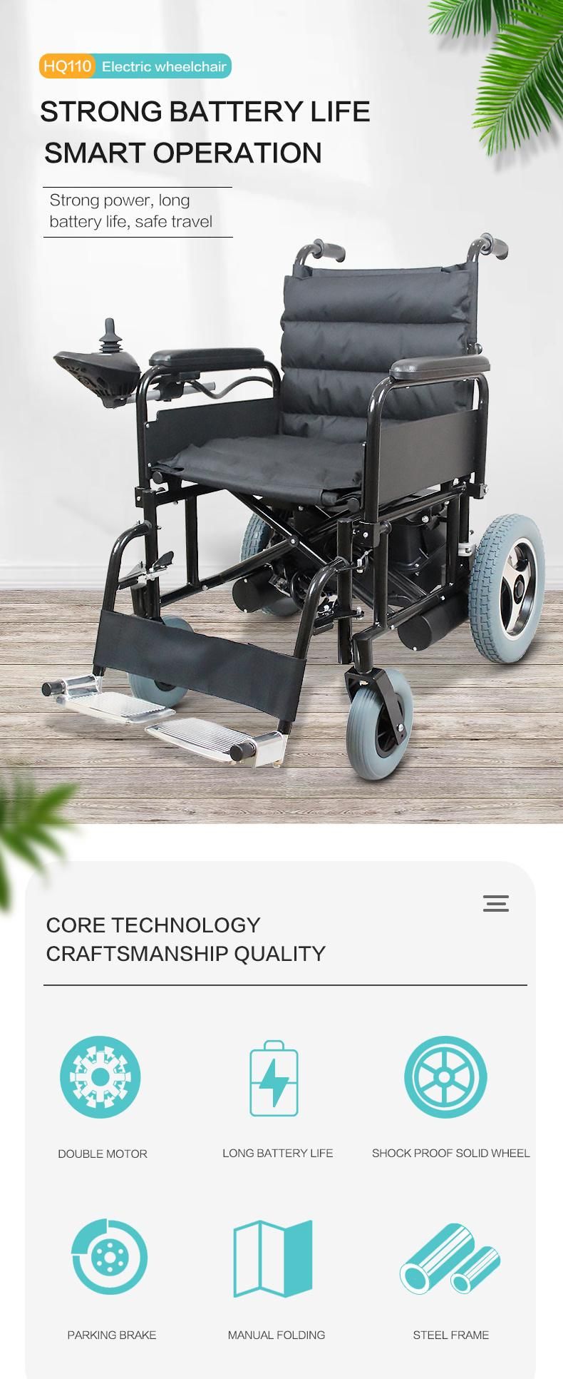 Electric Power Wheelchair Fold Heavy Durable Wheel Chair