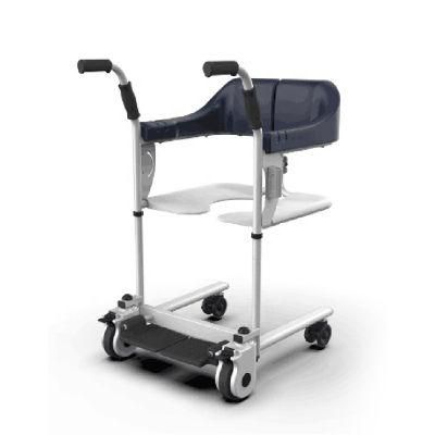 Topmedi Medical Fold Mobile Toilet Transfer Lift Wheel Chair Commode for Disabled