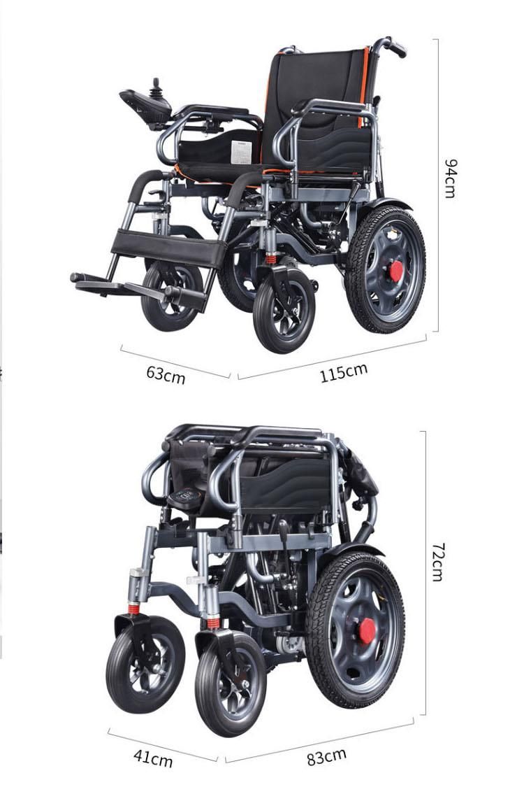 CE Approved Aluminium Alloy Folding Scooter Disabled Aluminum Medical Equipment Electric Power Wheelchair Manufacture