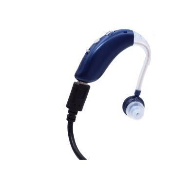 Bluetooth Type Wholesale Ear Hearing Aid Rechargeable Battery Blue Color