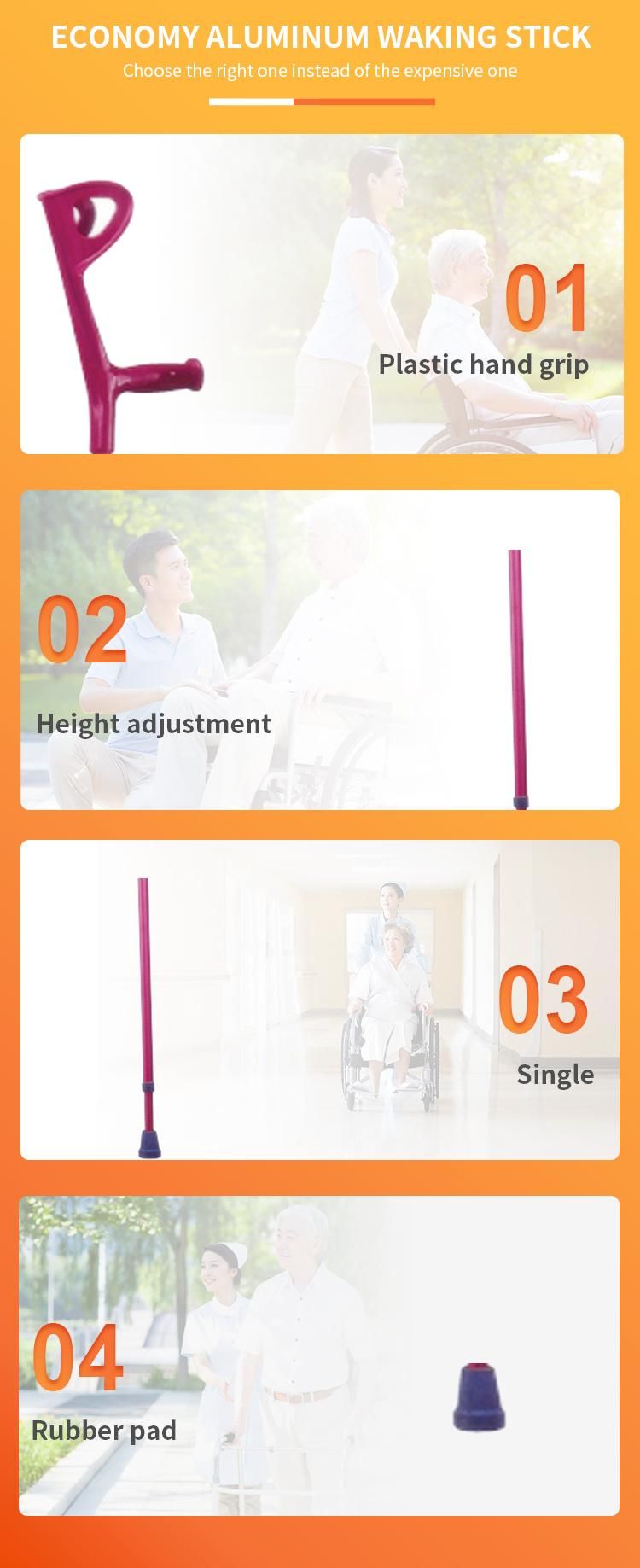 Colorful Elbow Crutch Aluminum Walking Sticks Old Man Non-Slip Rubber for Outdoor Disable People Aluminum Walking Stick