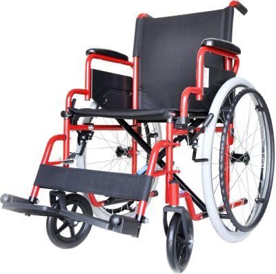 Manual Steel Frame Newest Power Wheelchair with CE