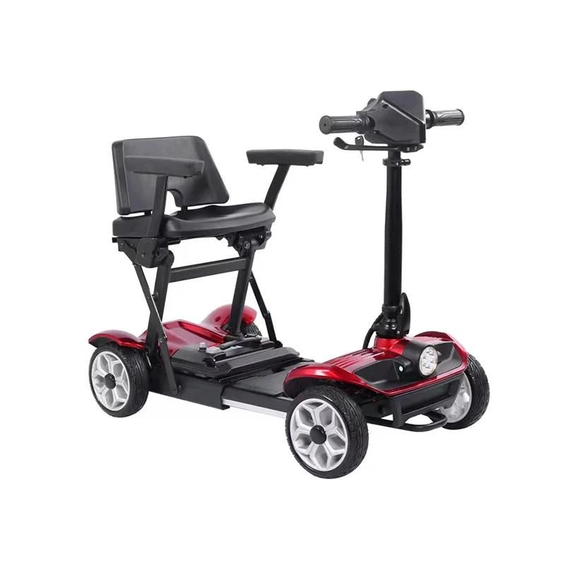 China Ghmed Standard Package Electric Wheelchair Motor 4 Wheel Folding Disabled Mobility Scooter