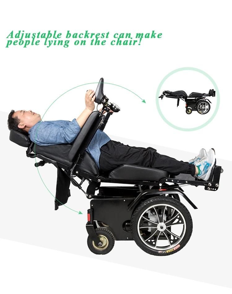 Disabled Recline Back Electric Climbing Stair Wheel Chair