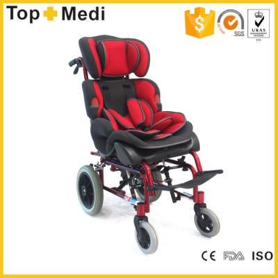 Topmedi Medical Equipment Reclining Celebral Palsy Aluminum Wheelchair for Kids