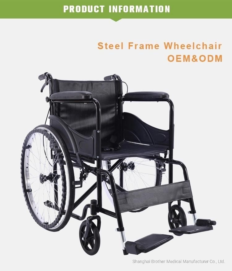 Portable Light Weight Attendant Travel Transport Manual Wheelchair Foldable