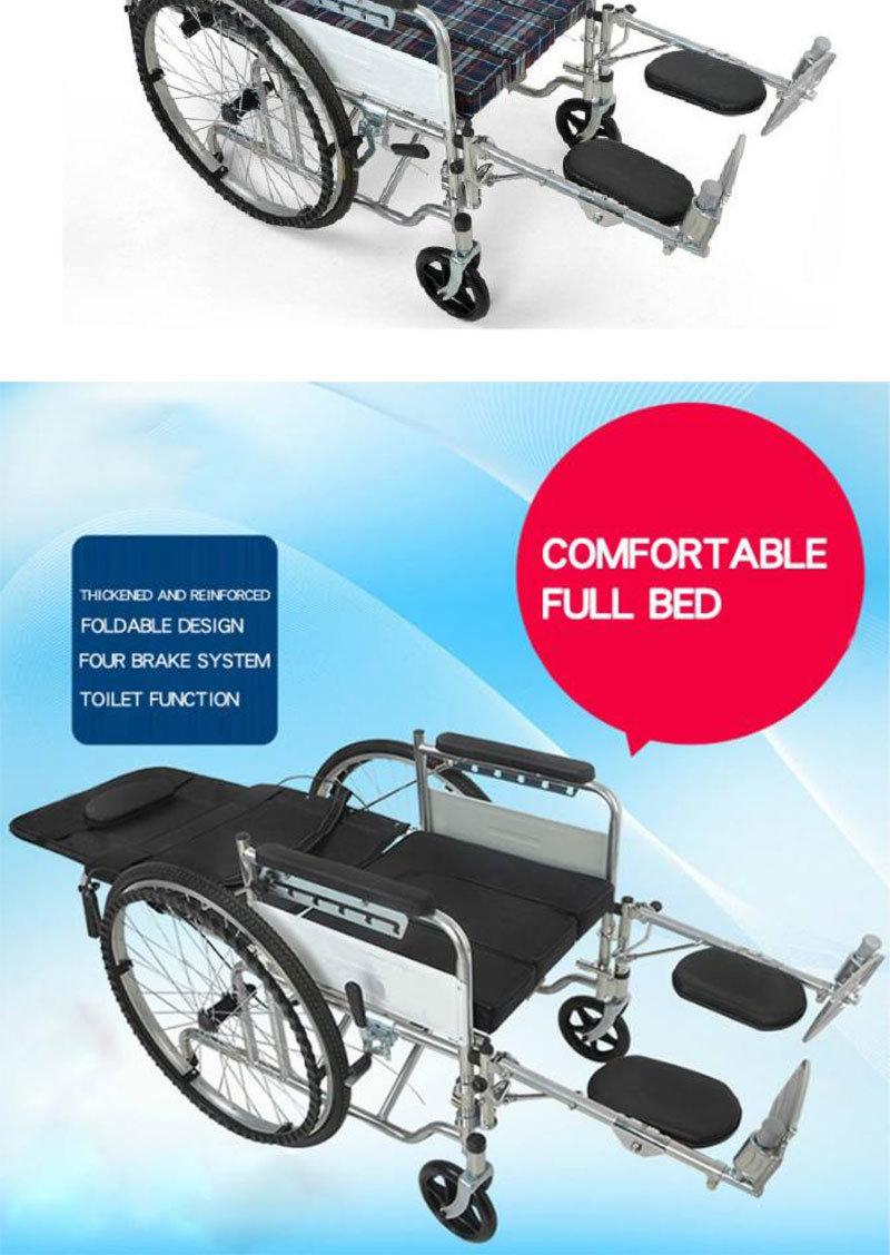 Medical Rehabilitation Equipment Portable Folding Hand Pushed Wheelchair for The Disabled