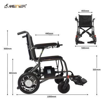 Patented Design Lightweight Portable Brushless Folding Foldable Electric Power Wheelchair