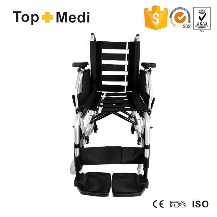 Medical Equipment Topmedi Seat Width Adjustable Aluminum Folding Manual Wheelchair