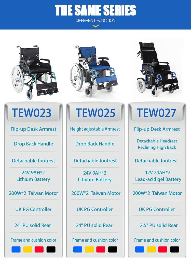 New Medical Product Pg Controller Disabled Folding Power Electric Wheelchair