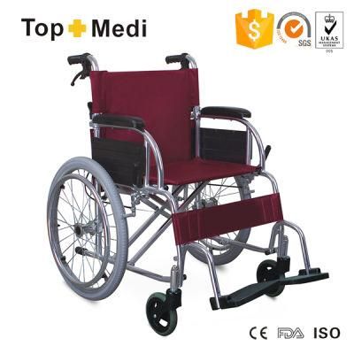Disabled Aluminum Frame Folding Foldable Indoor Outdoor Wheelchair Manual