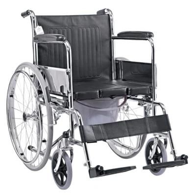 Hospital Use Cheap Price Wheelchair with Commode