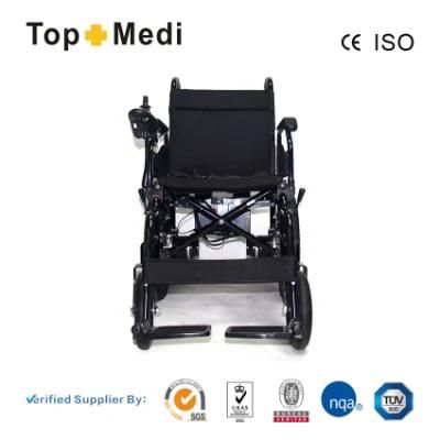 Topmedi Portable Black Electric Wheelchair Manufacture for Disabled