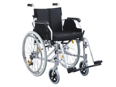 Flip up Aremrest Detachable Footrest Drop Back Handle 24inch PU Tire Lightweight Easy Carry Wheelchair Europe Hot Selling Base Wheel Chair