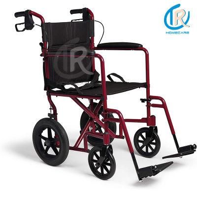Lightweight Electric Transport Wheelchair with Handbrakes, 12 Inch Wheels