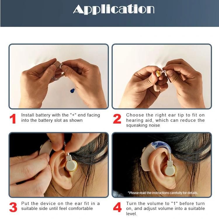 Bte Ear Hearing Aid Rechargeable and Battery