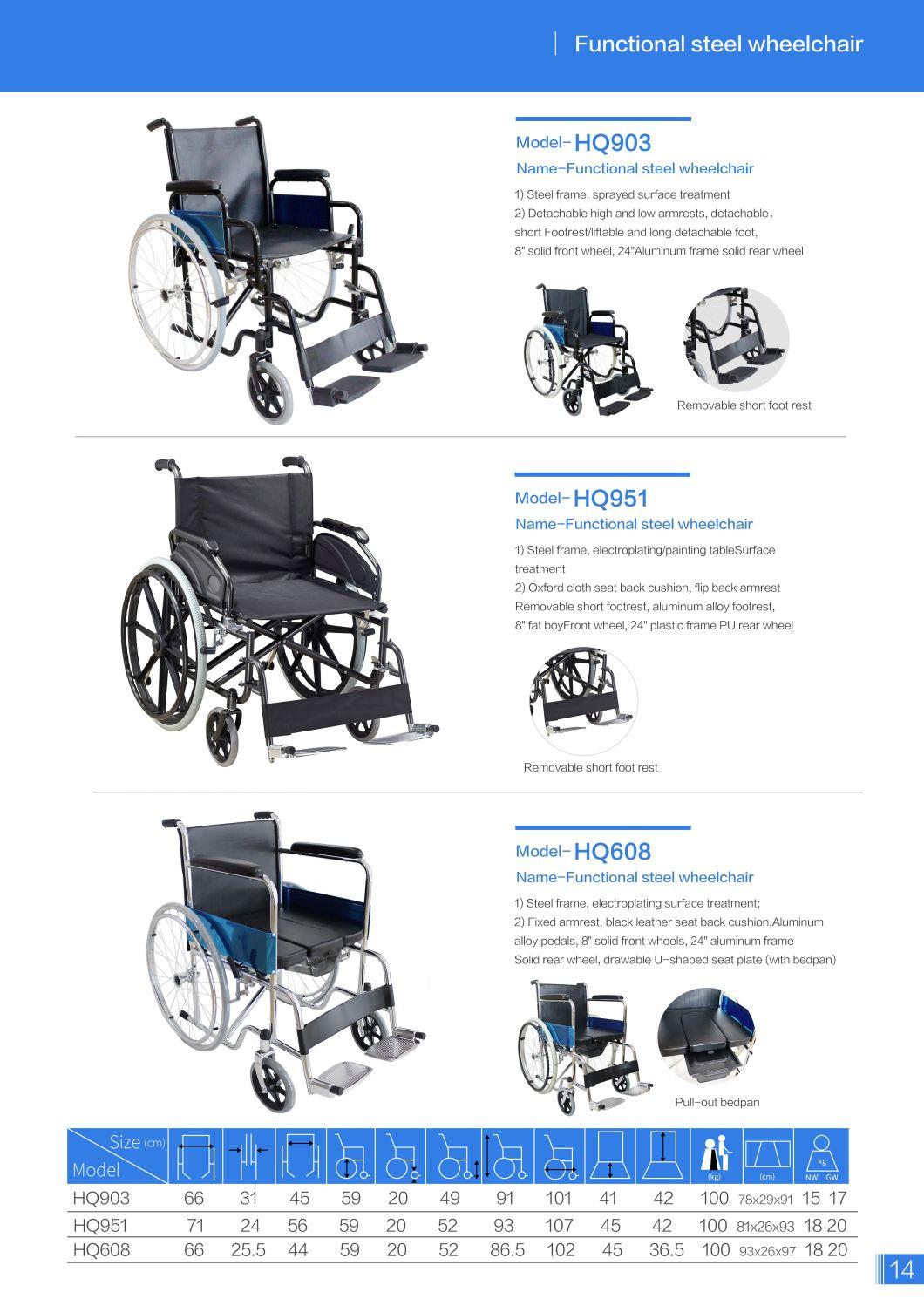 Brand Durable Functional Equipment Heavy Wheelchair at Low Price 1