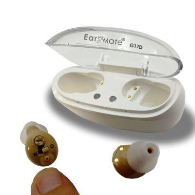 Adjustable Analog Hearing Aid Rechargeable in Ear Axon Hearing Aid Amplifier Aids Deafness with 2 Devices by Earsmate G17D ISO FDA Cfs