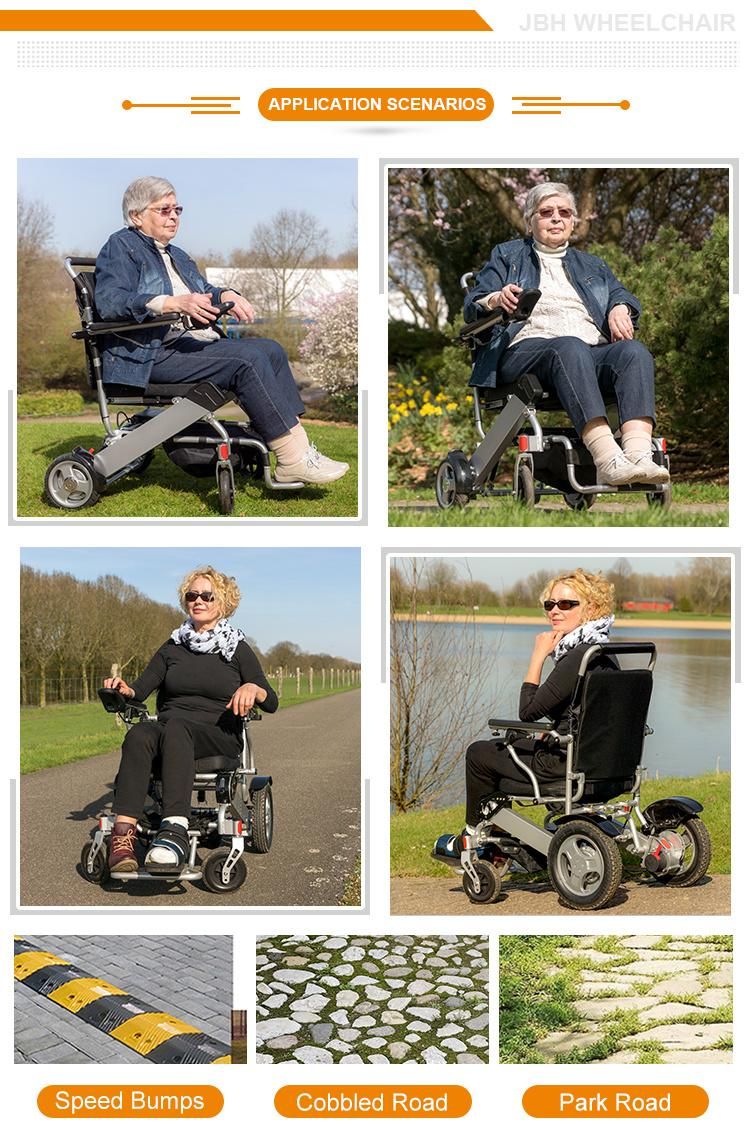 2020 New Folding Lightweight Aluminum Alloy Power Wheelchair for Tall Users