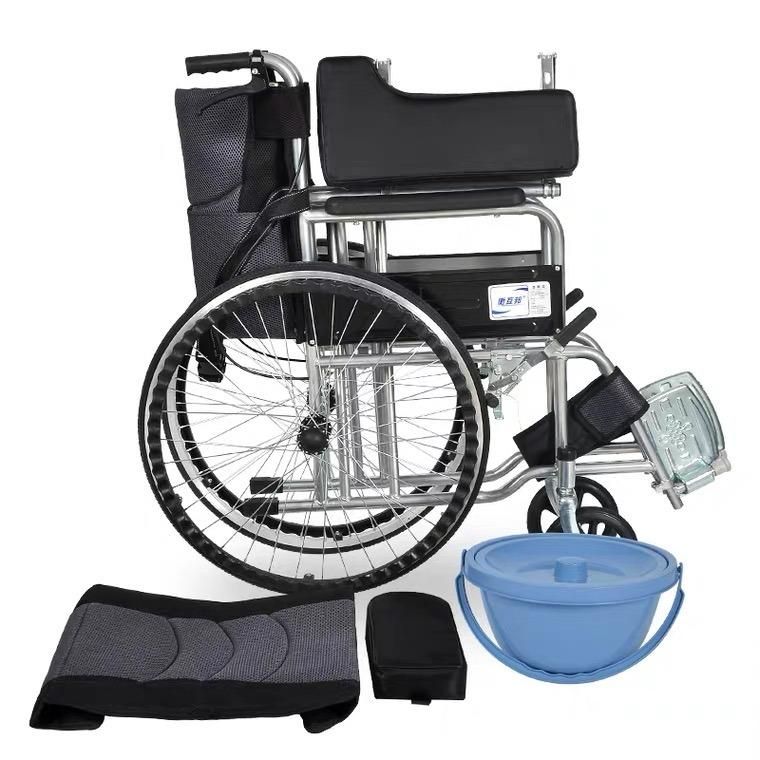 Health Care Folding Manual Commode Chair for Disabled