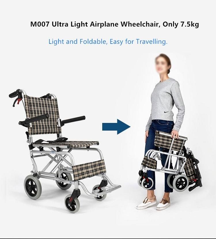 7.5kg Aluminium Manual Lightweight Folding Wheelchair